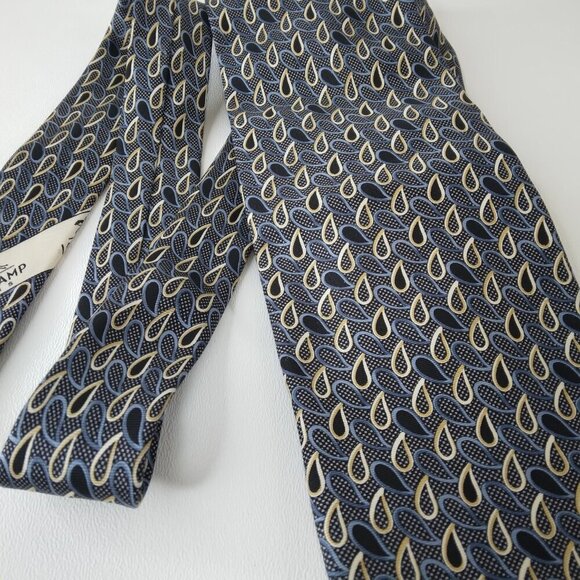 Longchamp Paris Silk Blue Necktie Made in Italy - Picture 5 of 8